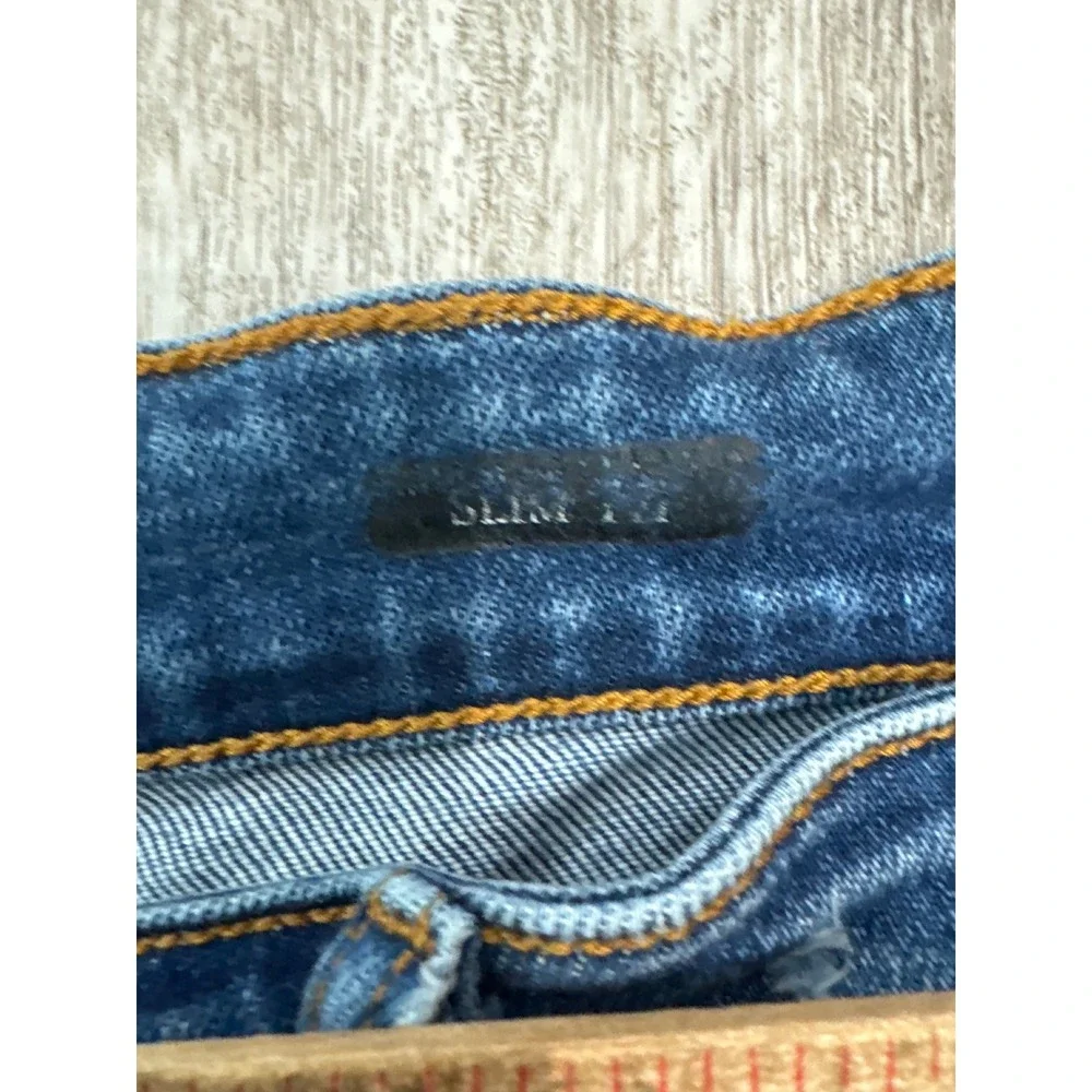 Judy Blue Slim Fit High Rise Dark Wash Distressed Hem Jeans 18W